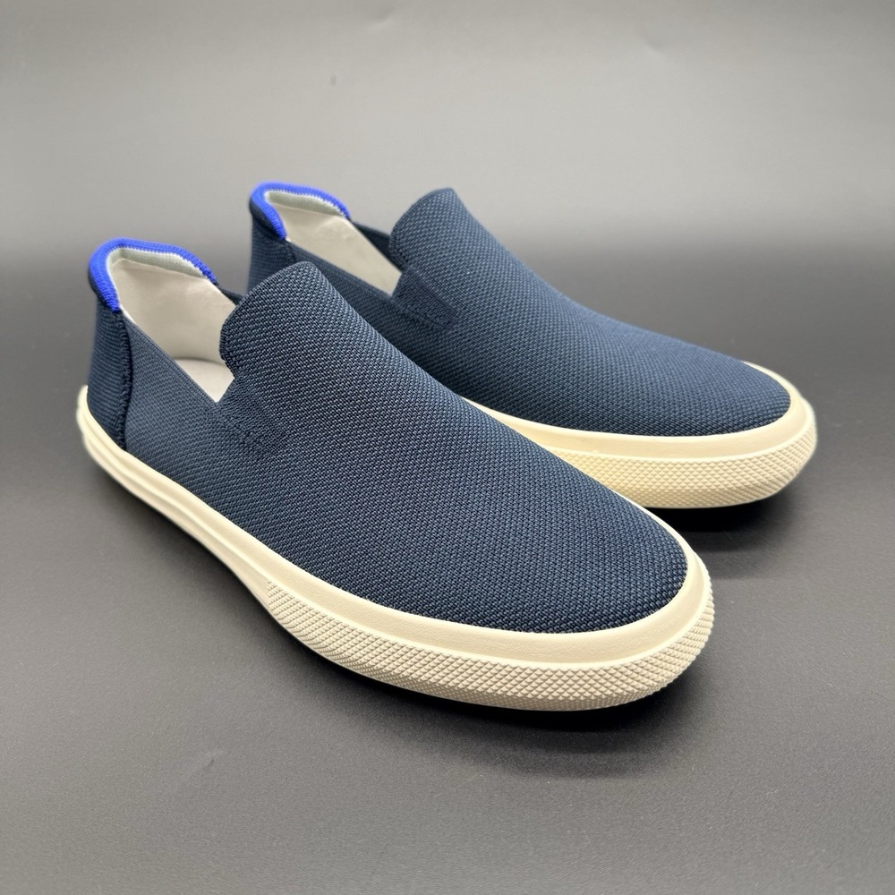 Rothy's The Slip On Sneaker Navy Blue Knit Women's 8 Men's 6.5 Washable Casual
